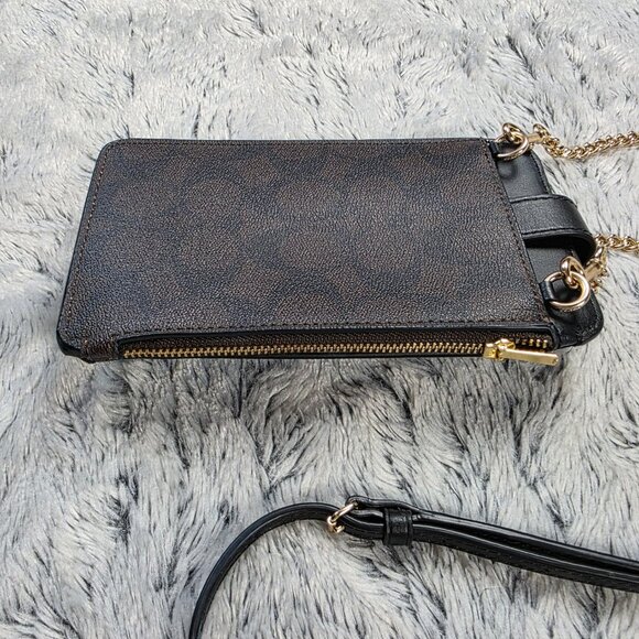 Coach Brown and Black Phone Crossbody - Picture 4 of 5